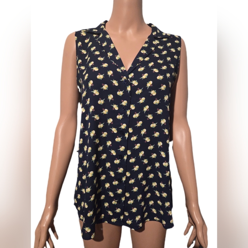 Express Navy Top with Lemon Design